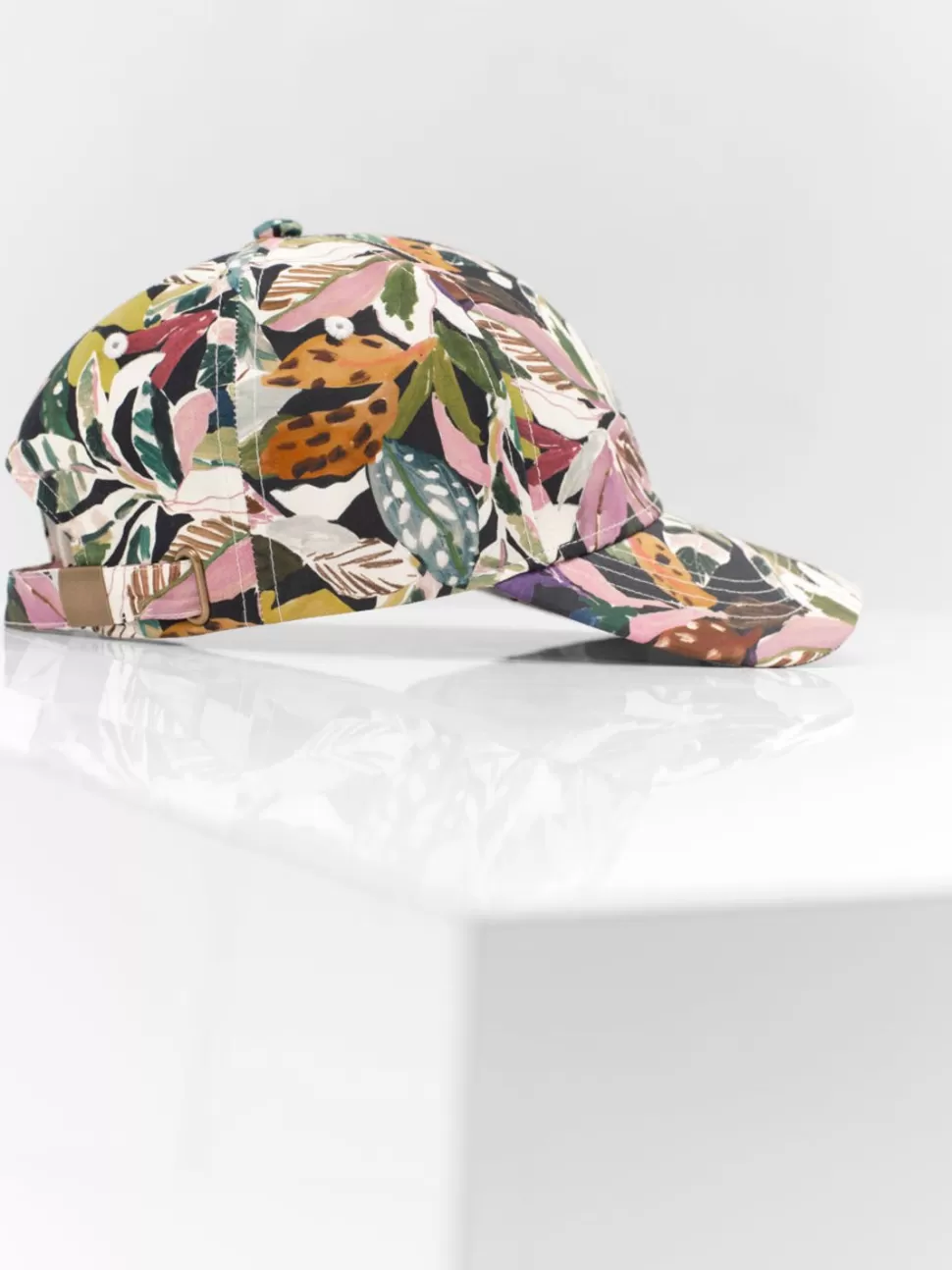 Women One Step Caps And Hats-Alto - Khaki Cap With Bigarre Jungle Print