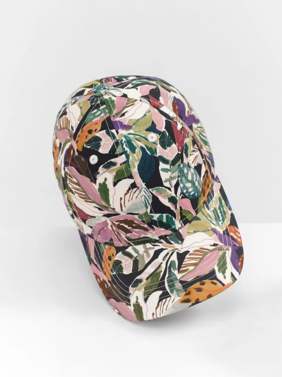 Women One Step Caps And Hats-Alto - Khaki Cap With Bigarre Jungle Print