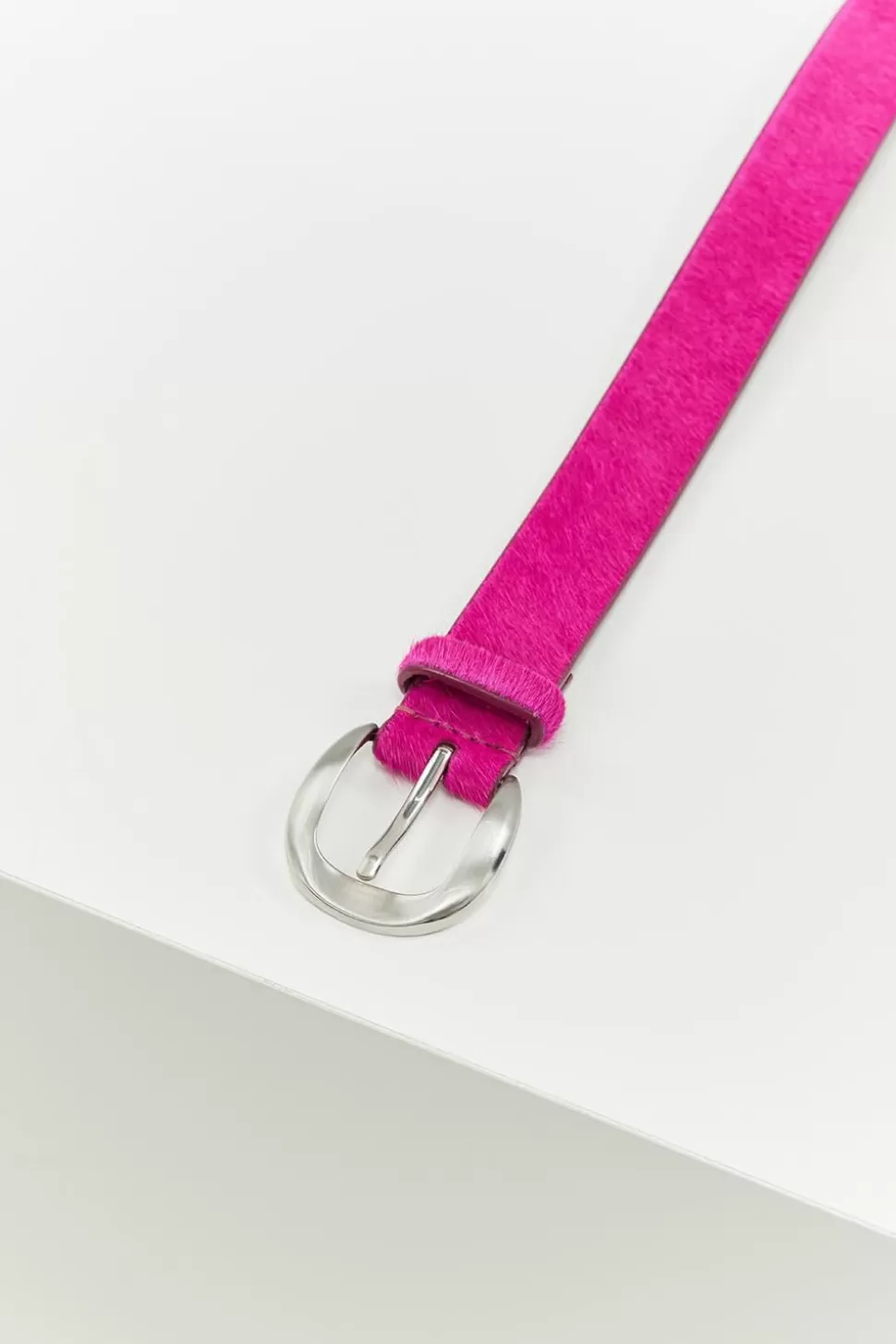 Women One Step Belts-Artic - Fuchsia Pink Belt In Pony-Look Leather