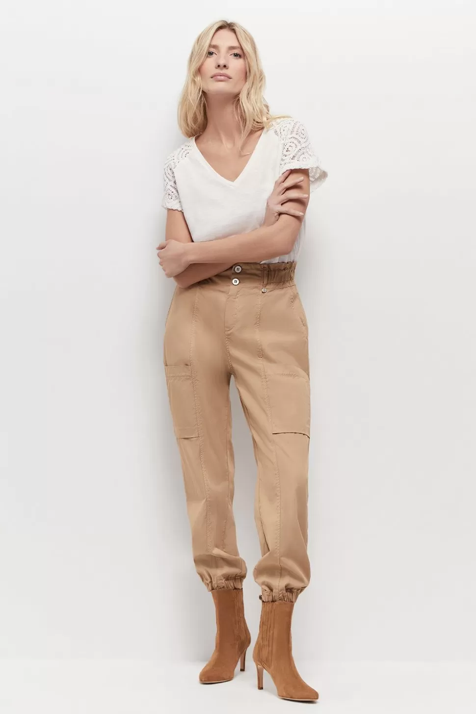 Women One Step Denims & Pants-Palais - Battle Sesame Pants 7/8E